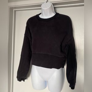 COPY - All Saints crop sweatshirt, faded black, size XS
